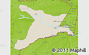 Shaded Relief Map of Mar.R.Castilla, physical outside