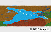 Political Panoramic Map of Mar.R.Castilla, darken