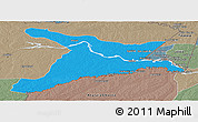 Political Panoramic Map of Mar.R.Castilla, semi-desaturated