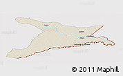 Shaded Relief Panoramic Map of Mar.R.Castilla, cropped outside