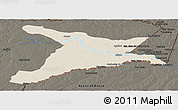 Shaded Relief Panoramic Map of Mar.R.Castilla, darken