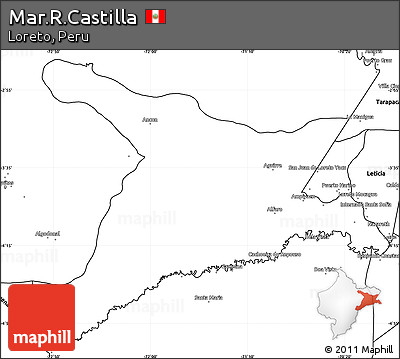 Blank Simple Map of Mar.R.Castilla