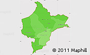 Political Shades Simple Map of Loreto, cropped outside