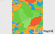 Political Shades Simple Map of Loreto, political outside