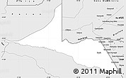 Silver Style Simple Map of Tahuamanu