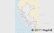 Classic Style Map of Peru, single color outside