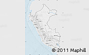 Silver Style Map of Peru, single color outside