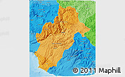 Political Shades 3D Map of Moquegua