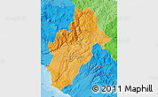 Political Shades Map of Moquegua