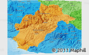 Political Shades Panoramic Map of Moquegua