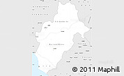 Silver Style Simple Map of Moquegua