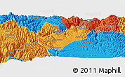 Political Panoramic Map of Daniel Carrion