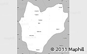 Gray Simple Map of Daniel Carrion