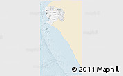 Classic Style 3D Map of Piura, single color outside