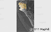 Satellite 3D Map of Piura, darken, desaturated
