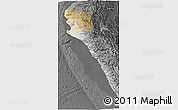 Satellite 3D Map of Piura, desaturated