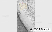 Shaded Relief 3D Map of Piura, desaturated