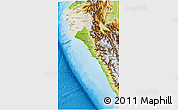 Shaded Relief 3D Map of Piura, physical outside