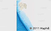 Shaded Relief 3D Map of Piura, single color outside