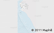 Silver Style 3D Map of Piura, single color outside