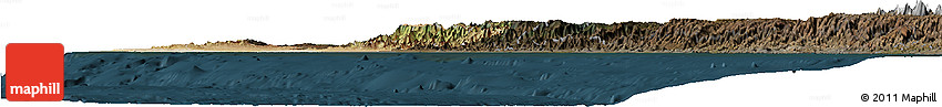 Satellite Horizon Map of Piura, darken