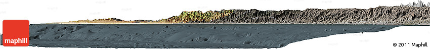 Satellite Horizon Map of Piura, darken, semi-desaturated