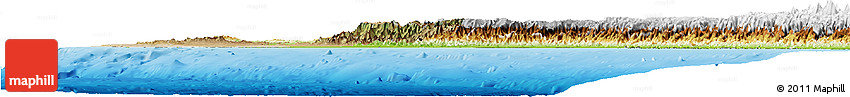 Satellite Horizon Map of Piura, physical outside