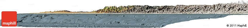Satellite Horizon Map of Piura, semi-desaturated