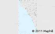 Silver Style Simple Map of Isla
