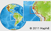 Physical Location Map of Piura, within the entire country