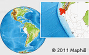 Physical Location Map of Piura, highlighted country