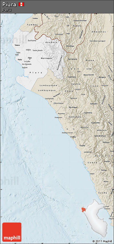 Classic Style Map of Piura
