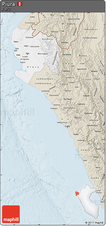 Classic Style Map of Piura