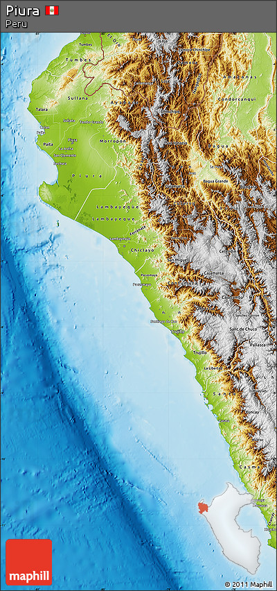 Physical Map of Piura
