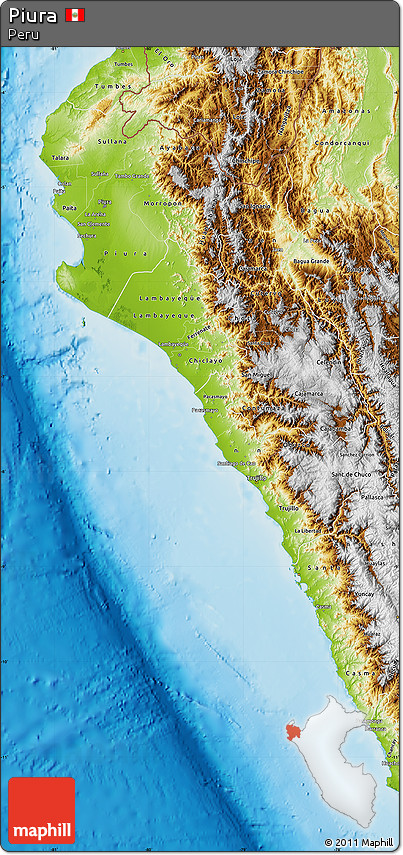 Physical Map of Piura