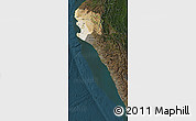 Satellite Map of Piura, darken