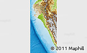Satellite Map of Piura, physical outside