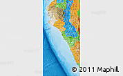 Satellite Map of Piura, political shades outside