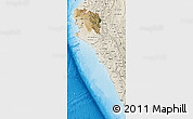 Satellite Map of Piura, shaded relief outside