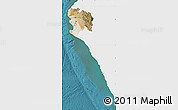 Satellite Map of Piura, single color outside