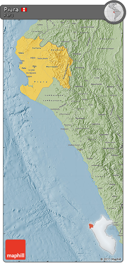 Savanna Style Map of Piura