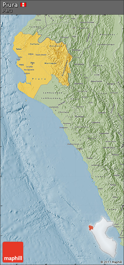 Savanna Style Map of Piura