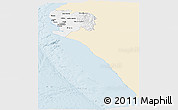 Classic Style Panoramic Map of Piura, single color outside