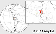 Blank Location Map of Lago Titicaca