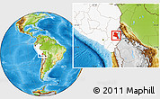 Physical Location Map of Lago Titicaca, highlighted country