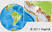 Physical Location Map of Lago Titicaca, highlighted parent region