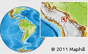 Physical Location Map of Lago Titicaca