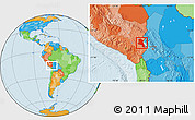 Political Location Map of Lago Titicaca