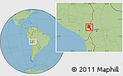 Savanna Style Location Map of Lago Titicaca