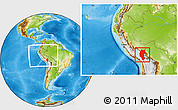 Physical Location Map of Puno, within the entire country